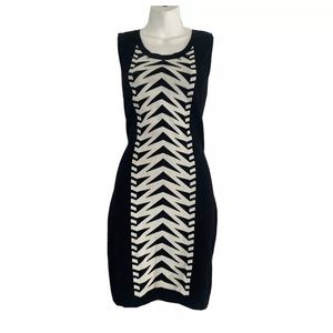 BAR III Nylon Knit Geometric casual Short Dress M